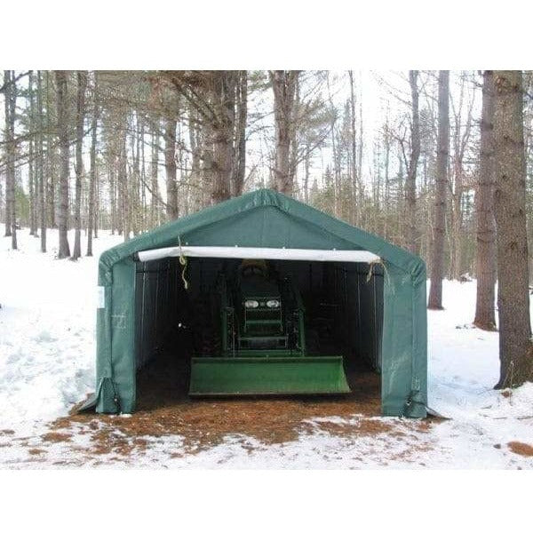 Rhino Shelter Garage 12’W x 20’L x 8’H House Style - GA122008HGN