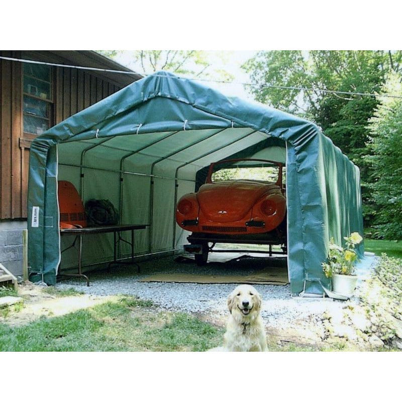 Rhino Shelter Garage House Style 10’W x 20’L x 8’H - GA102008HGN