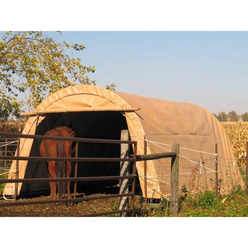 Rhino Shelter Garage Round Style 14’W x 24’L x 10’H - GA142410R