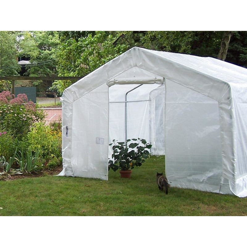 Rhino Shelters Greenhouse House Style 12’W x 24’L x 8’H - GH122408H