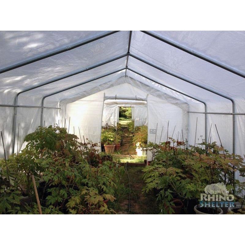 Rhino Shelters Greenhouse House Style 12’W x 24’L x 8’H - GH122408H