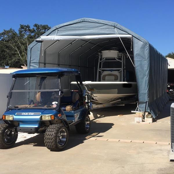 Rhino Shelter Instant Garage Barn Style 12’W x 24’L x 10’H - PB122410BGN