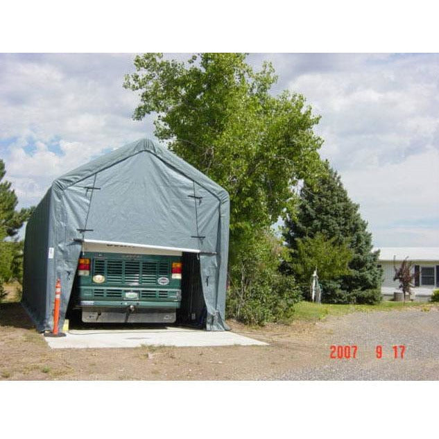 Rhino Shelters Instant Garage Peak Style 14’W x 42’L x 17’H - PB144217H