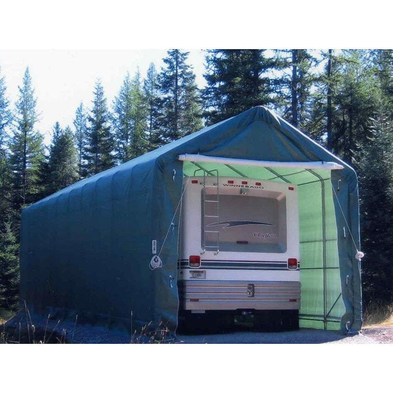 Rhino Shelters Instant Garage Peak Style 14’W x 42’L x 17’H - PB144217H