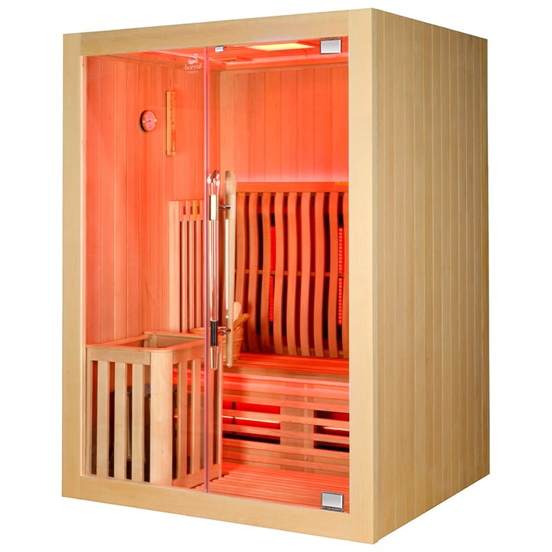 Sauna Hammam Sauna Combi Boreal® Elegance 2 - 150x125 Infrared + Steam: Full spectrum + traditional sauna - MK530177992