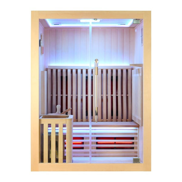 Sauna Hammam Sauna Combi Boreal® Elegance 2 - 150x125 Infrared + Steam: Full spectrum + traditional sauna - MK530177992