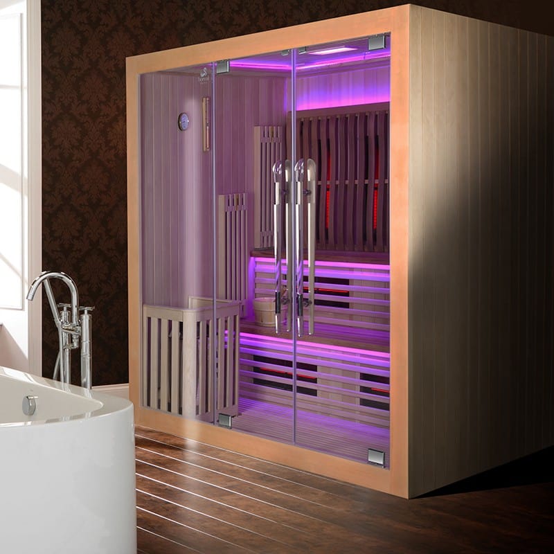 Sauna Hammam SAUNA COMBI BOREAL® ELEGANCE PRO 6 - 200X200 INFRARED + STEAM - MK530178021