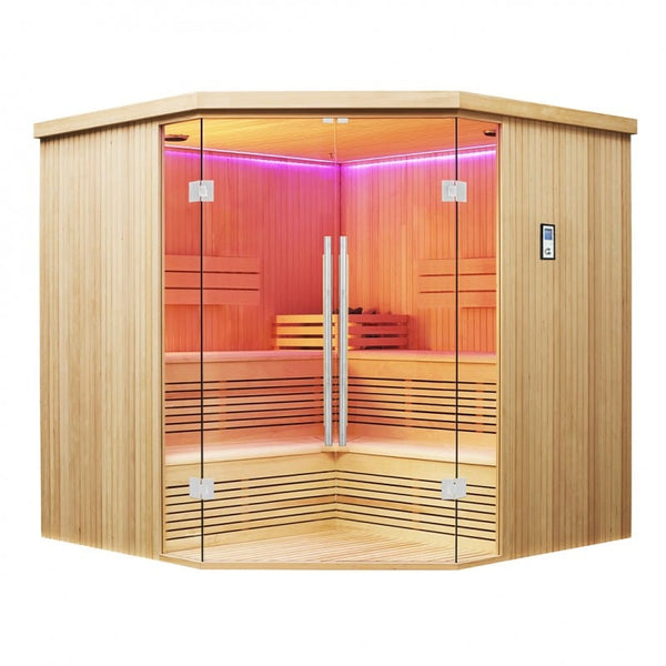 Sauna Hammam BOREAL® EVASION CLUB PRO 214C CORNER SAUNA - 5 TO 7 PLACES - 214*214*210 - PREORDER JULY2023