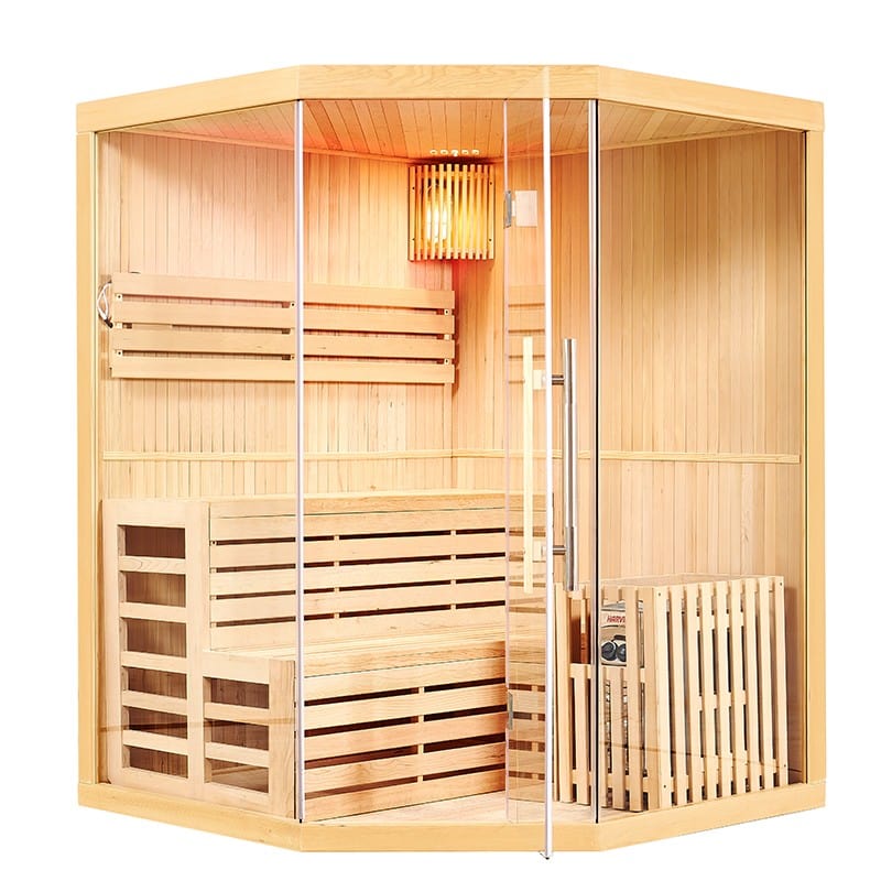 Sauna Hammam FINNISH CORNER SAUNA NORDICA® VAPEUR V34 3-4 PLACES - 150 X 150 X H.200 - MK51561883