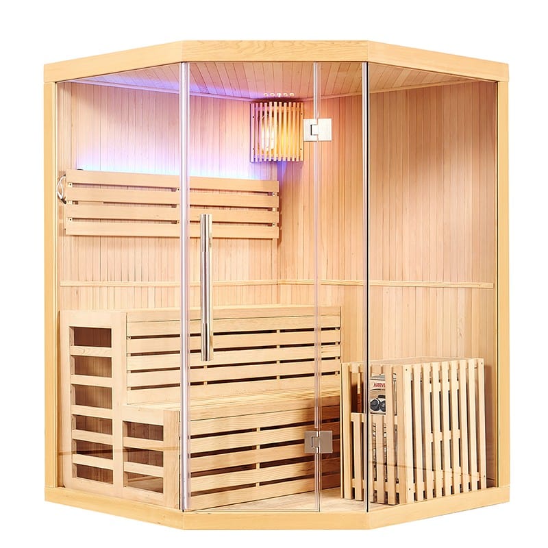 Sauna Hammam FINNISH CORNER SAUNA NORDICA® VAPEUR V34 3-4 PLACES - 150 X 150 X H.200 - MK51561883