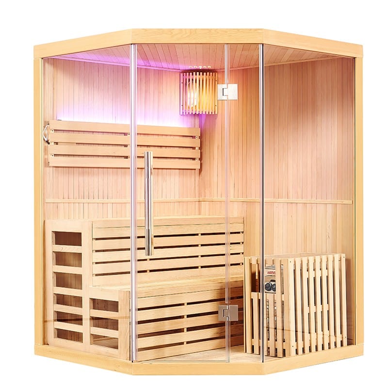 Sauna Hammam FINNISH CORNER SAUNA NORDICA® VAPEUR V34 3-4 PLACES - 150 X 150 X H.200 - MK51561883