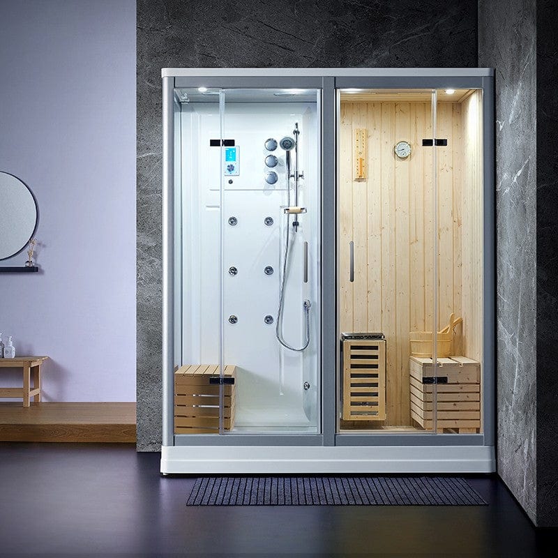 Sauna Hammam SAUNA SHOWER HAMMAM BOREAL® SH180-D WHITE STRAIGHT - MK53017055