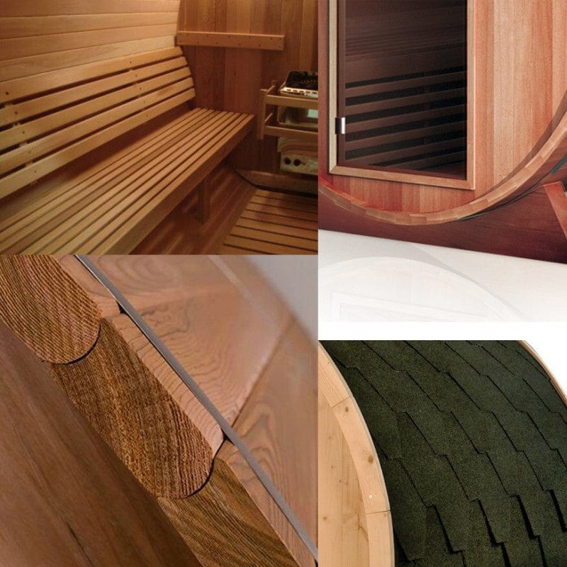 Sauna Hammam BOREAL® TRC RED CEDAR OUTDOOR SAUNA - BARREL BARREL 180 * 180 - MK530139872