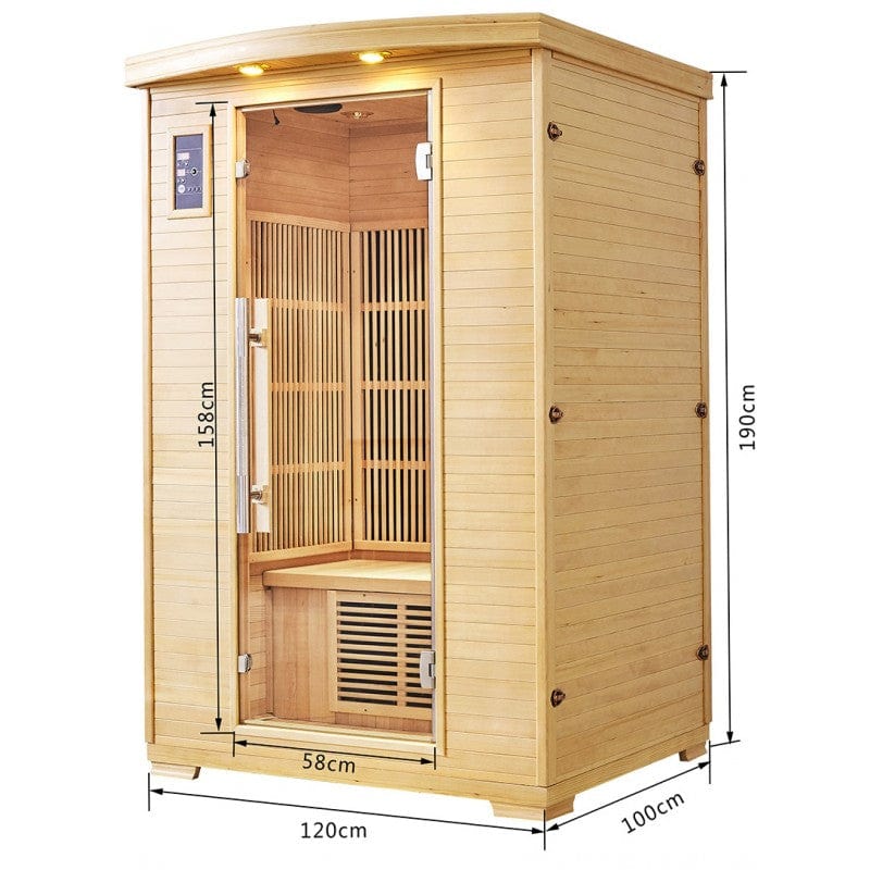 Sauna Hammam NORDICA® CARBONE IR2 infrared sauna - 2 PLACES 120x100 - MK51562016