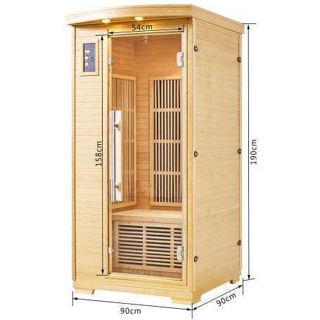 Sauna Hammam NORDICA® CARBONE IR1 INFRARED SAUNA 1 PLACE 90X90 - MK51562015