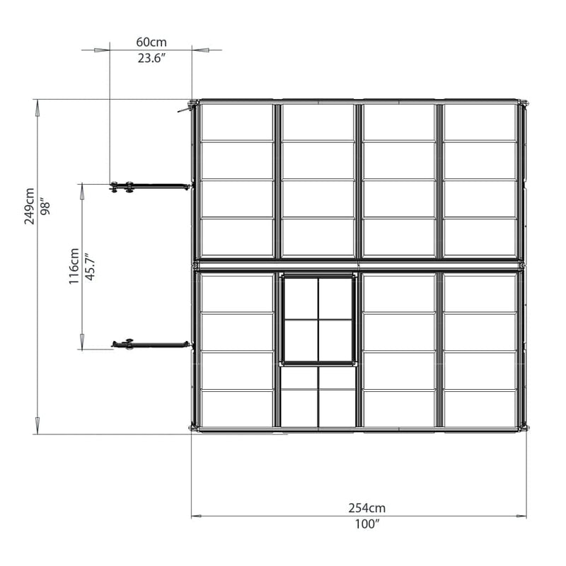 Palram - Snap & Grow 8' x 8' Greenhouse - Silver - HG8008