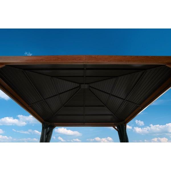 Sojag™ 12 x 12 ft. Valencia Wood Finish Gazebo with Mosquito Netting