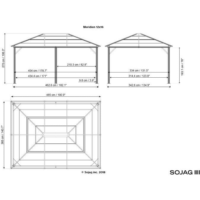 Sojag™ Meridien Gazebo with Mosquito Netting