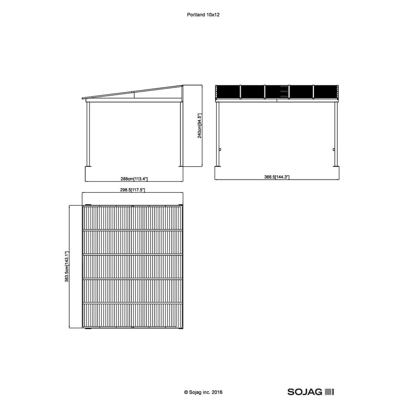 Sojag™ Portland Patio Gazebo Netting and Curtains Included