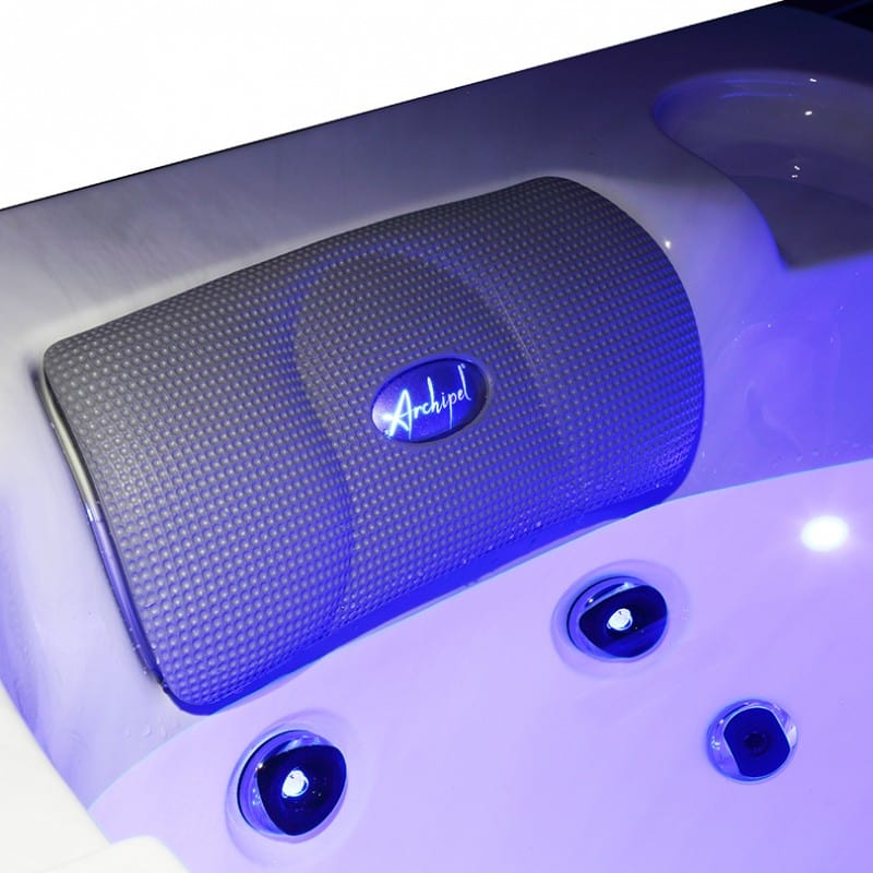 Sauna Hammam - 3-SEATER ELONGATED HOT TUB ARCHIPEL® GT3 WHITE MARBLE - THERAPEUTIC SPA BALBOA 200X200 - MK53015072