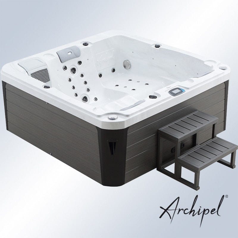 Sauna Hammam - 3-SEATER ELONGATED HOT TUB ARCHIPEL® GT3 WHITE MARBLE - THERAPEUTIC SPA BALBOA 200X200 - MK53015072