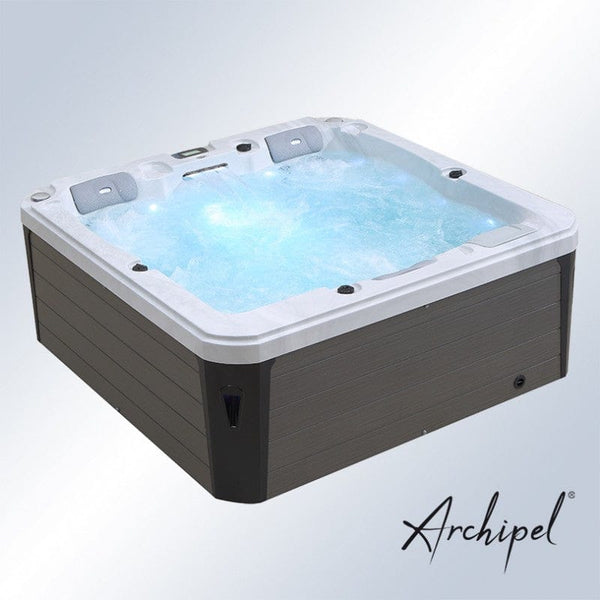 Sauna Hammam - 3-SEATER ELONGATED HOT TUB ARCHIPEL® GT3 WHITE MARBLE - THERAPEUTIC SPA BALBOA 200X200 - MK53015072