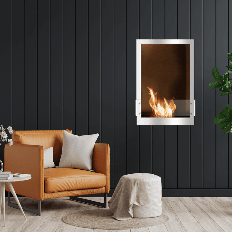 The Bio Flame 24-Inch Firebox SS Built-in Ethanol Fireplace