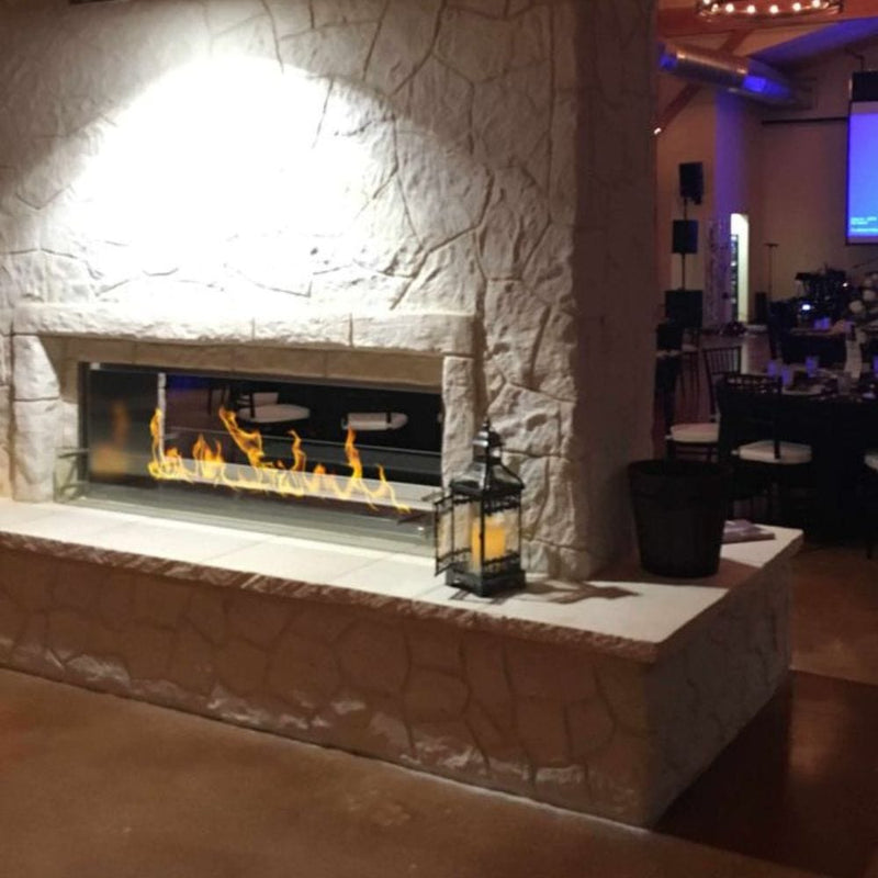 The Bio Flame 72-Inch Smart Firebox DS -See-Through Ethanol Fireplace