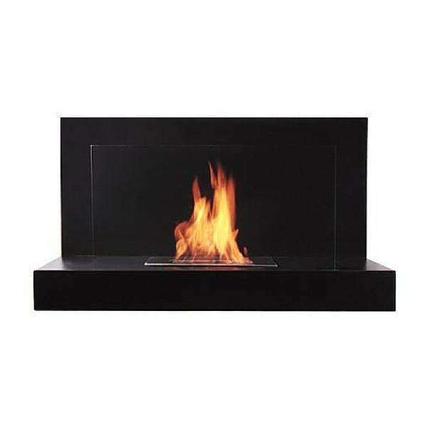 The Bio Flame Lotte 35-Inch Black Wall Mounted Ethanol Fireplace