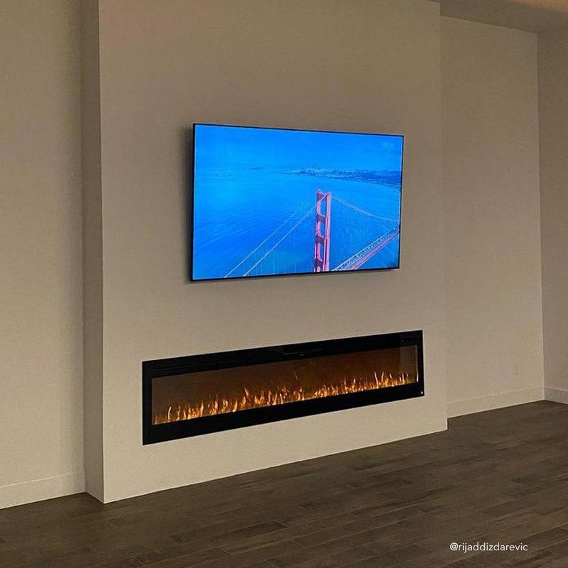 Touchstone The Sideline100" Recessed Electric Fireplace - 80032