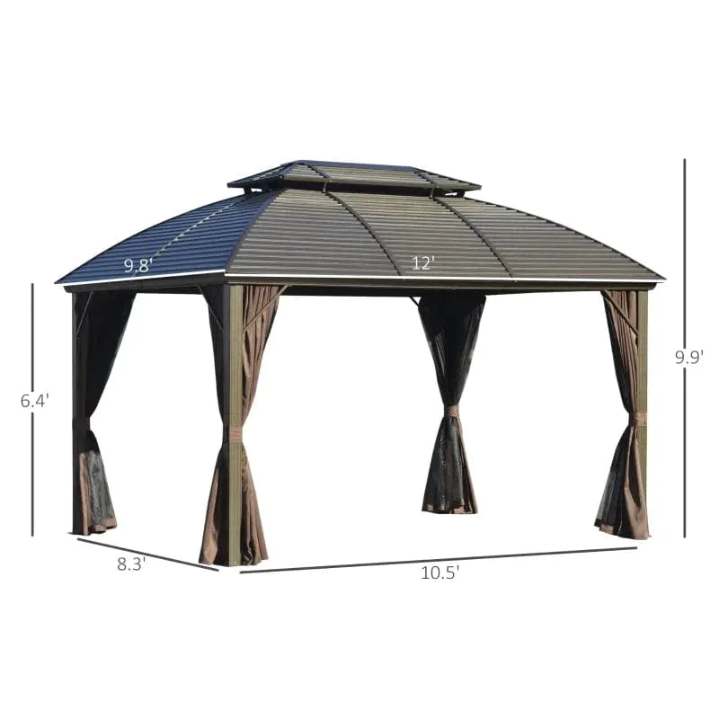 Outsunny 10x12 Hardtop Gazebo - 84C-205