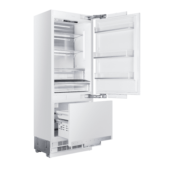 Hallman 30" Built-in Refrigerator with 11.5 cu. ft. and Bottom Freezer with 4.5 cu. ft. a total 16.0 Cu. Ft., Panel Ready