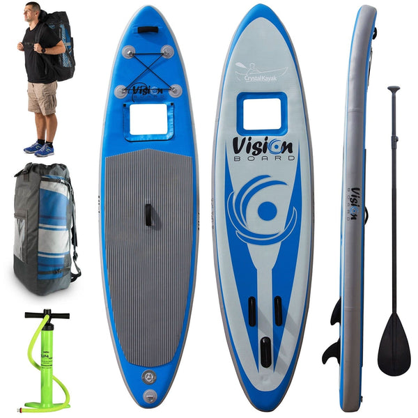 Crystal Kayak The Vision Board™ - 11ft Inflatable Paddleboard - KAYAK-VISION-BRDLG