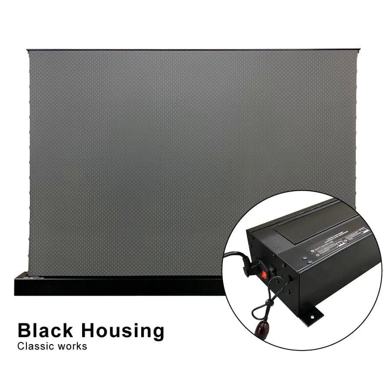 VIVIDSTORM S ALR Perforated Motorized Tension Floor Rising Obsidian Long Throw Projector Screen