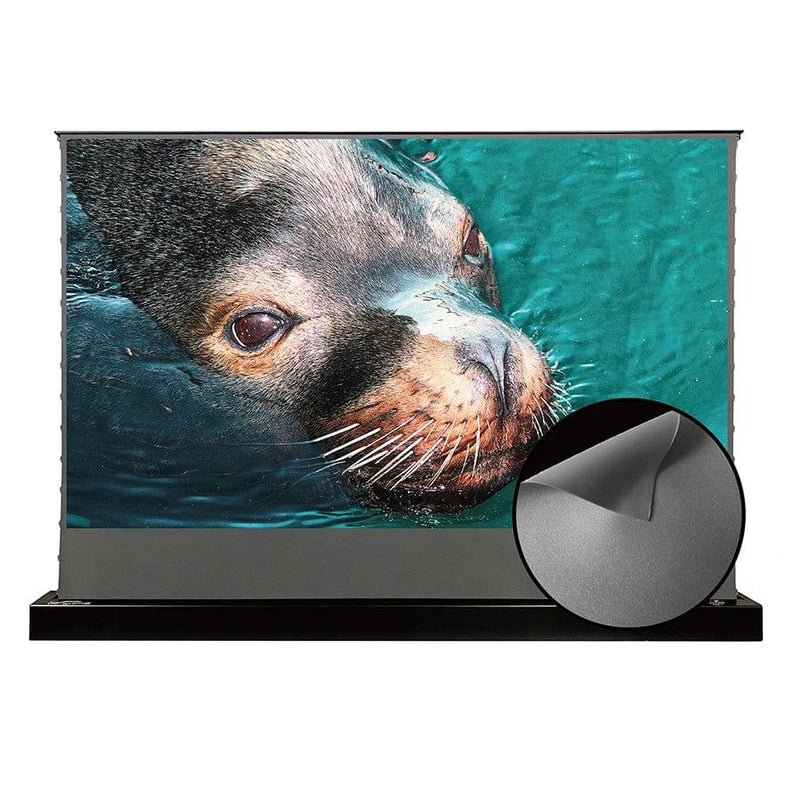 VIVIDSTORM S ALR Motorized Tension Floor Rising Obsidian Long Throw Projector Screen