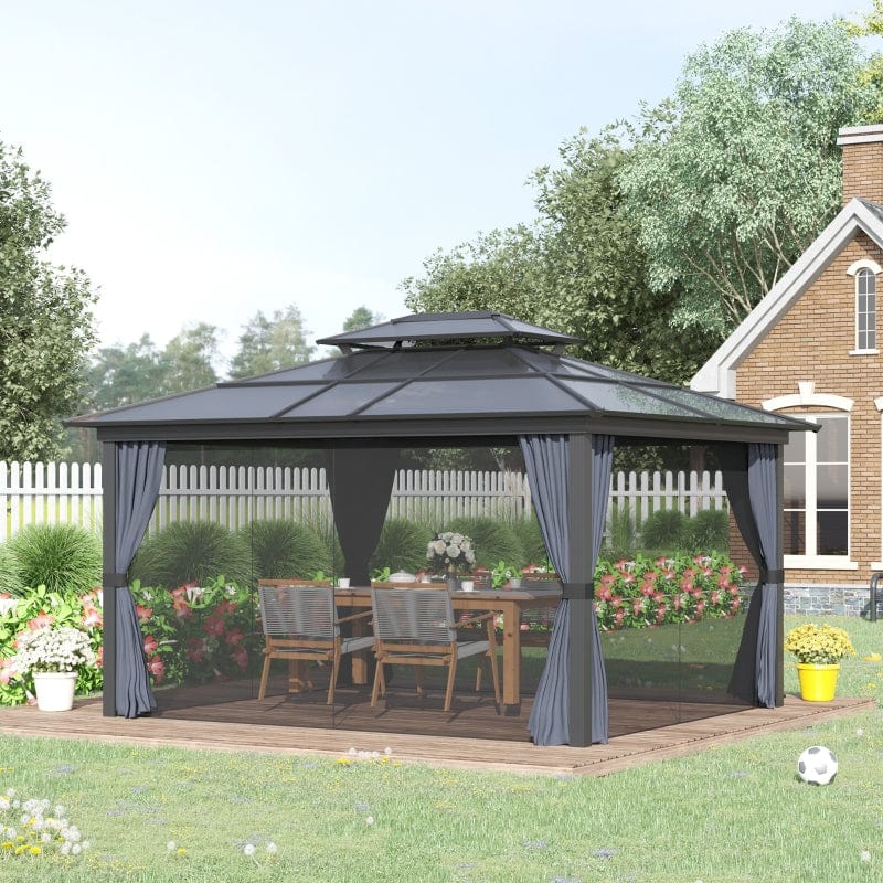 Outsunny 10x12 Hardtop Gazebo - 84C-215V01BK