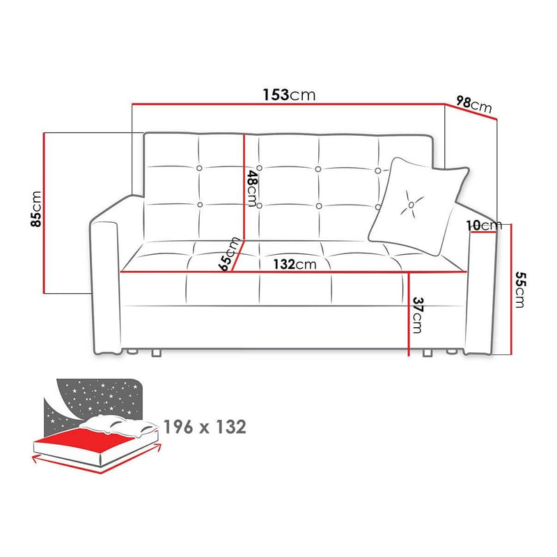 Maxima House ZAYN Sofa bed - MIR007 - Backyard Provider