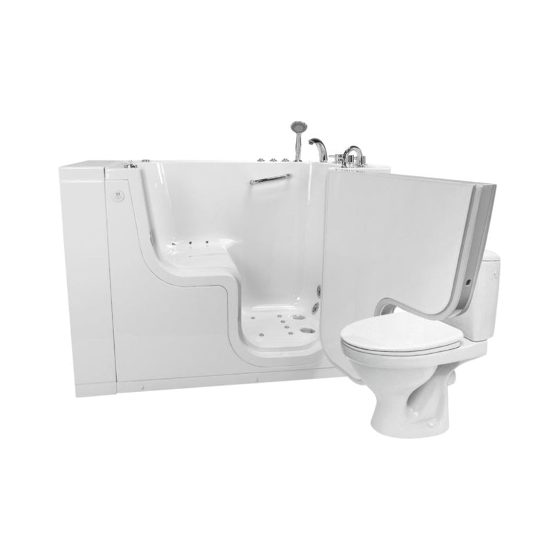 Ella's Bubble Transfer 30 Walk-In Bathtub: Outward Swing Door, Wheelchair Accessible, Acrylic, 2″ Dual Drain (29″W x 52″L) - Backyard Provider