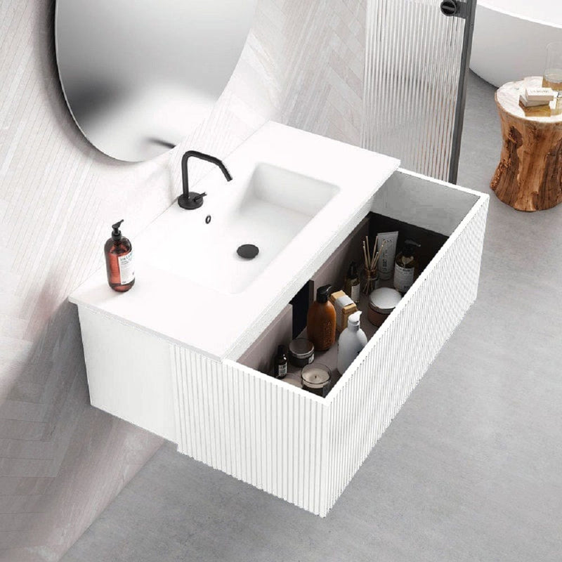 Lucena Bath 24" Bari Vanity with Ceramic Sink in White, Gray, Green or Navy - Backyard Provider