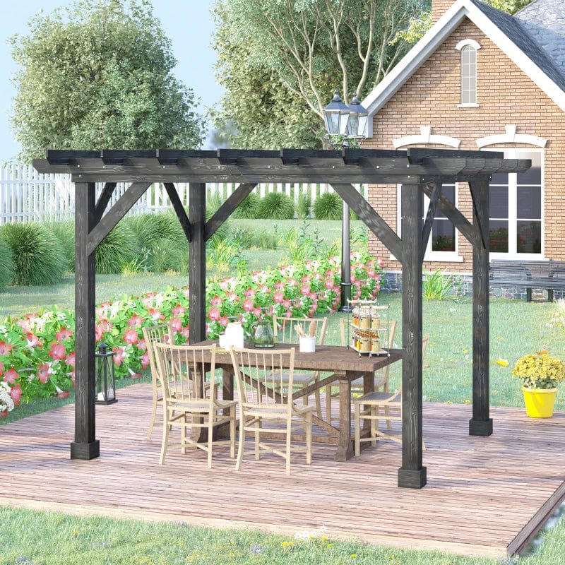 Outsunny Outdoor 12' x 10' Pergola Gazebo - 84C-284V01