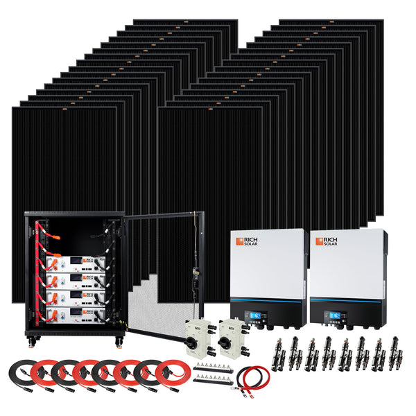 Complete Off-Grid Solar Kit | 13,000W 120/240V Output | 48VDC - Backyard Provider