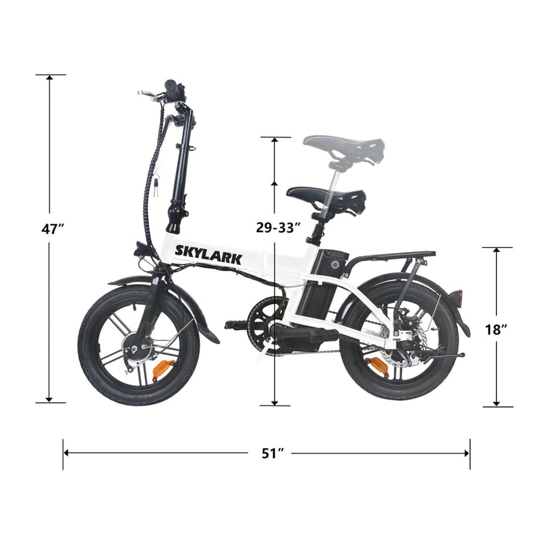 Nakto Skylark 16" Folding Electric Bike 250W 36V - ePower Go