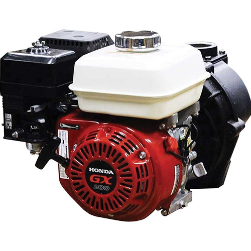 K & M Manufacturing Banjo Cast Iron Transfer Pump with 2in Ports - Honda GX200 Engine - Recoil Start