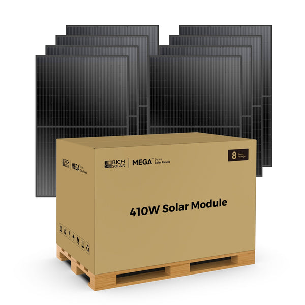 MEGA 410 Watt Monocrystalline Solar Panel | High Efficiency | Black Mono-facial Module | Grid-Tie | Off-Grid - Backyard Provider