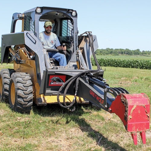 K & M Manufacturing GreyWolf™ Skid Steer Backhoe Attachment