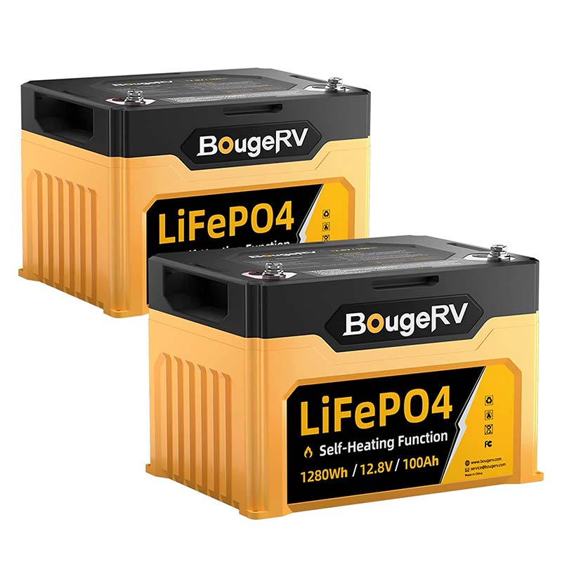 BougeRV 12V 1,280Wh/100Ah Self-Heating LiFePO4 Battery | ISE144 - Backyard Provider