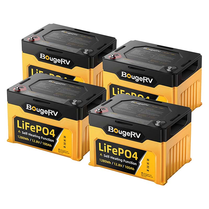 BougeRV 12V 1,280Wh/100Ah Self-Heating LiFePO4 Battery | ISE144 - Backyard Provider