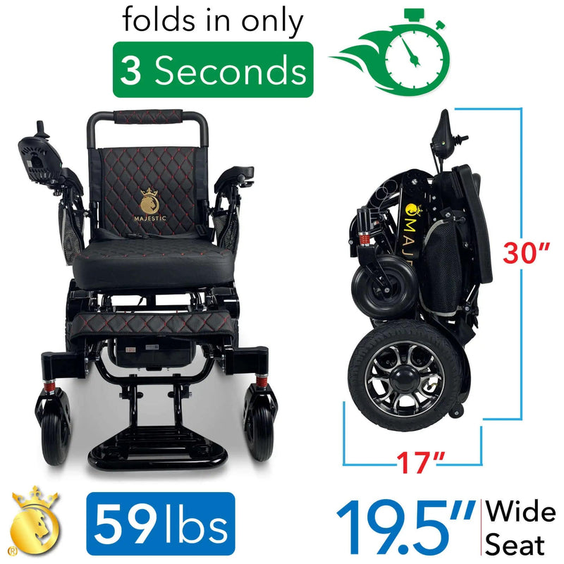 ComfyGo Majestic IQ-7000 Remote Controlled Electric Wheelchair With Optional Auto Fold