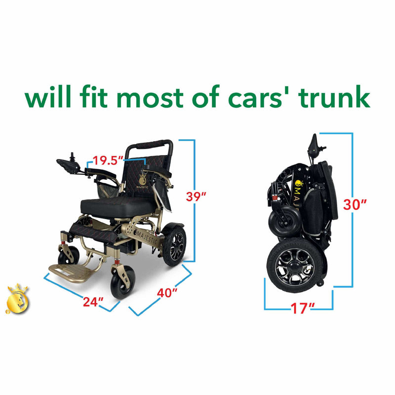 ComfyGo Majestic IQ-7000 Remote Controlled Electric Wheelchair With Optional Auto Fold