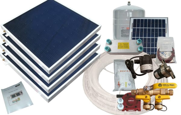 Heliatos Boat Freeze Protected Solar Water Heater Kit with External Heat Exchanger - Backyard Provider